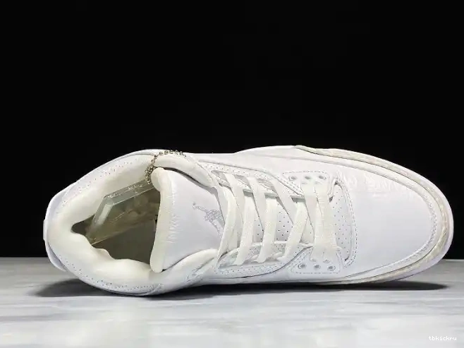 Rep TBkick White Retro Triple Jordan 3 Air 136064-111 0420